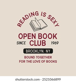 Brooklyn Book Club Graphic Vector