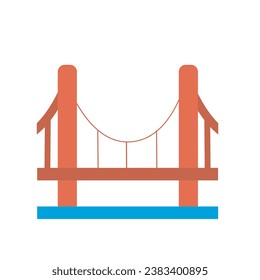 brooklyn bridge illustration, famous landmark International country landmark vector