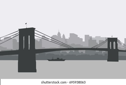 Brooklyn bridge - Vector