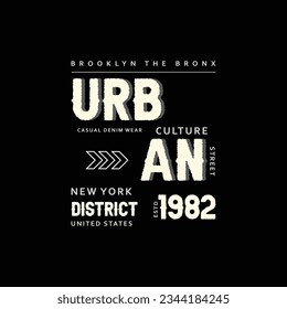 Brooklyn the bronx urban new york Abstract design Vector print typography t-shirt design 