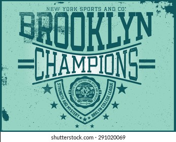 brooklyn champion t-shirt graphic