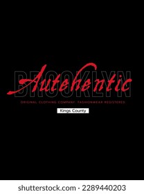 brooklyn clothing typography, slogan and abstract design vector illustration