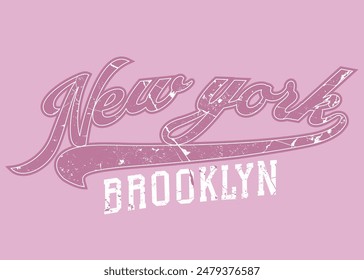 Druck der Brooklyn College Academy, Grafikdesign-Vektorgrafik im Stil des Brooklyn College, Klassische Typografie College-Uni Brooklyn State Slogan-Print für T-Shirt oder Sweatshirt