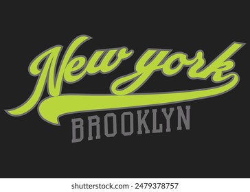 Brooklyn  College Academy printing, Brooklyn College style graphic design vector art, Vintage typography college varsity Brooklyn  state slogan print for tee t shirt or sweatshirt