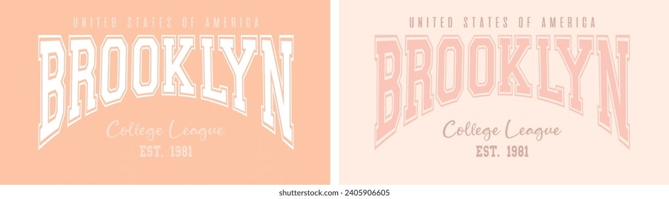 Brooklyn college slogan vector illustration for t-shirt and other uses