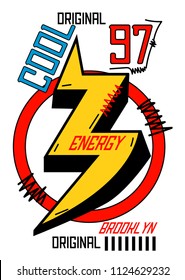 brooklyn cool energy,t-shirt design