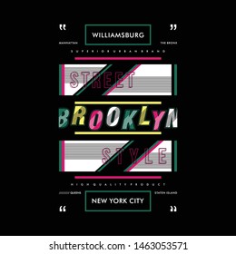 brooklyn cool graphic typography design t shirt