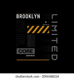 brooklyn core denim design vector typography graphics t shirt print