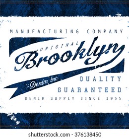 brooklyn denim tee graphic