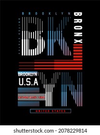 Brooklyn design typography graphic vector for t shirt and other