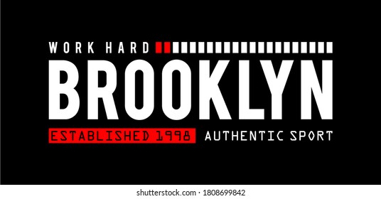 brooklyn design typography for print t shirt