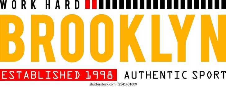 brooklyn design typography vector for print t shirt