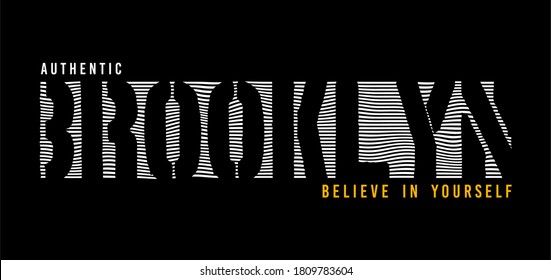 brooklyn design vector typography for print