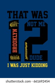 brooklyn dude,t-shirt print poster vector illustration