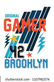 brooklyn gamer,t-shirt design