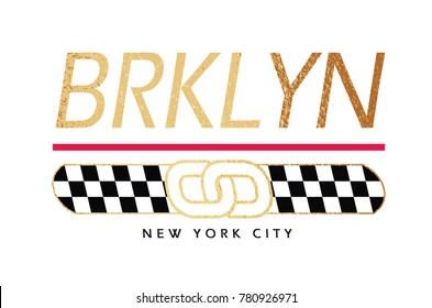Brooklyn Gold Foil Print
