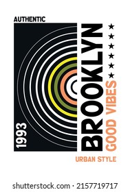brooklyn good vibes,t-shirt design fashion vector