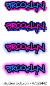 Brooklyn Graffiti Vector Image