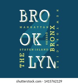 brooklyn graphic background design t shirt and other use