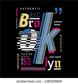 brooklyn graphic with cool design vector ready print