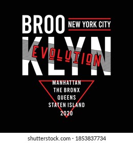 brooklyn graphic element typography design t shirt print
