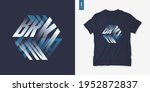 Brooklyn. Graphic mens three dimensional t-shirt design, poster, typography. Vector illustration.