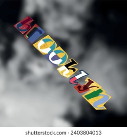 Brooklyn graphic tee background eps.10