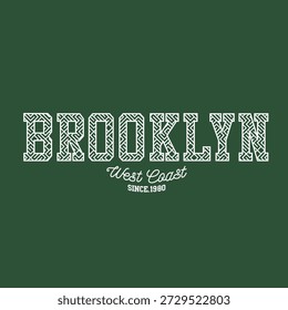 BROOKLYN Graphic T-Shirt Logo, Vektorgrafik