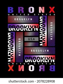 Brooklyn graphic vector typography for t shirt design and other