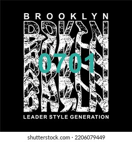 BROOKLYN Grunge design typography, Grunge background vector design text illustration, sign, t shirt graphics, print.
