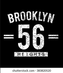 Brooklyn Heights sporty city print in vector