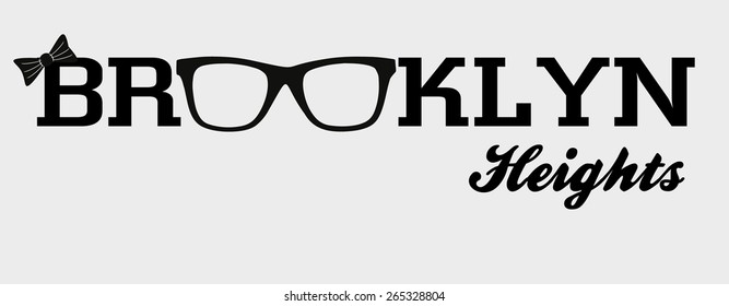 brooklyn hipsters graphic design vector art 