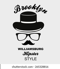 brooklyn hipsters graphic design vector art