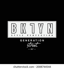 BROOKLYN illustration typography. perfect for t shirt design