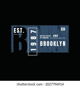 BROOKLYN illustration typography. perfect for t shirt design