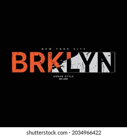 BROOKLYN illustration typography. perfect for t shirt design