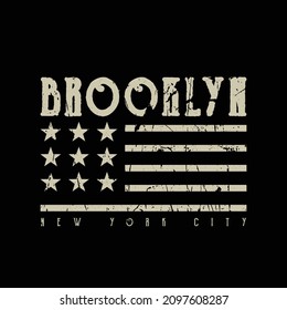 BROOKLYN illustration typography. perfect for t shirt design