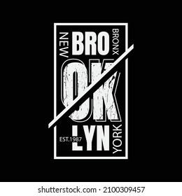 BROOKLYN illustration typography. perfect for t shirt design