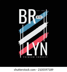 BROOKLYN illustration typography. perfect for t shirt design