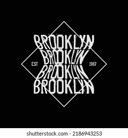BROOKLYN illustration typography. perfect for t shirt design