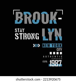 BROOKLYN illustration typography. perfect for t shirt design