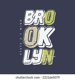 BROOKLYN illustration typography. perfect for t shirt design