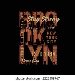 BROOKLYN illustration typography. perfect for t shirt design