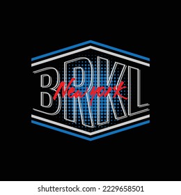 BROOKLYN illustration typography. perfect for t shirt design