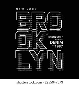 BROOKLYN illustration typography. perfect for t shirt design