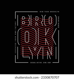 BROOKLYN illustration typography. perfect for t shirt design