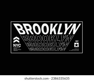 BROOKLYN illustration typography. perfect for t shirt design