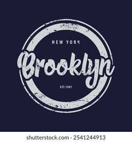 Brooklyn Illustration typography for t shirt, poster, logo, sticker, or apparel merchandise