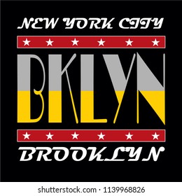 Brooklyn images typography stock vector illutration for t shirt