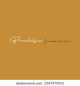 Brooklyn kings county typography slogan for t shirt printing, tee graphic design.  